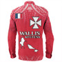 Wallis And Futuna Long Sleeve Shirt Flag Color With Traditional Patterns