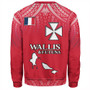 Wallis And Futuna Sweatshirt Flag Color With Traditional Patterns