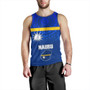 Nauru Tank Top Flag Color With Traditional Patterns