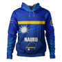 Nauru Hoodie Flag Color With Traditional Patterns