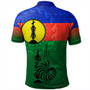 New Caledonia Polo Shirt Flag Color With Traditional Patterns