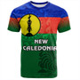 New Caledonia T-Shirt Flag Color With Traditional Patterns