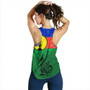 New Caledonia Women Tank Flag Color With Traditional Patterns