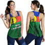 New Caledonia Women Tank Flag Color With Traditional Patterns