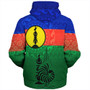 New Caledonia Sherpa Hoodie Flag Color With Traditional Patterns