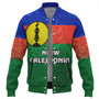 New Caledonia Baseball Jacket Flag Color With Traditional Patterns