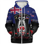 New Zealand Sherpa Hoodie Custom New Zealand Anzac Day With Poppy Flowers And Traditional Maori Patterns