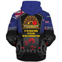 New Zealand Sherpa Hoodie Custom New Zealand Anzac Day With Poppy Flowers And Traditional Maori Patterns