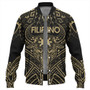 Philippines Filipinos Baseball Jacket Tribal Koner Water Buffalo Tattoo Gold