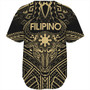 Philippines Filipinos Baseball Shirt Tribal Koner Water Buffalo Tattoo Gold