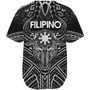 Philippines Filipinos Baseball Shirt Tribal Koner Water Buffalo Tattoo White