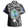 Guam Hawaiian Shirt Custom Guam Coat Of Arms Polynesian Half Body Tattoo Black Style