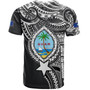 Guam T-Shirt Custom Guam Coat Of Arms Polynesian Half Body Tattoo Black Style