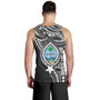 Guam Tank Top Custom Guam Coat Of Arms Polynesian Half Body Tattoo Black Style