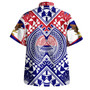 American Samoa Hawaiian Shirt Custom AS Coat Of Arms Polynesian Art Tattoo Sleeve