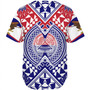 American Samoa Baseball Shirt Custom AS Coat Of Arms Polynesian Art Tattoo Sleeve