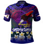American Samoa Polo Shirt Custom AS Seal With Bald Eagle Polynesian Plumeria Summer Vibes