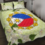 Philippines Filipino Quilt Bed Set Filipino Sun And Jasmine Flowers