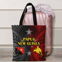 Papua New Guinea Seal With Flag Polynesian Pattern Tote Bags