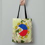 Philippines Filipino Sun And Jasmine Flowers Tote Bags