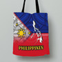 Philippines Filipino Map And Flag Color Style Tote Bags