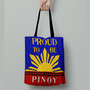 Philippines Filipino Sun And Stars Style Tote Bags