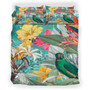 Polynesian Bedding Set - Tropical Flowers And Birds Summer Vibes Bedding Set