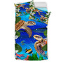 Polynesian Bedding Set - Ocean Life Turtles Plumeria Sea Summer Vibes Bedding Set