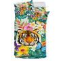 Polynesian Bedding Set - Tiger Tropical Life Summer Vibes Bedding Set