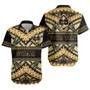 Guam Short Sleeve Shirt Custom Micronesian Gold Luxury Style