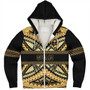 Guam Sherpa Hoodie Custom Micronesian Gold Luxury Style