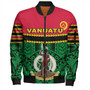 Vanuatu Bomber Jacket Melanesian Tribal Pattern