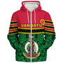 Vanuatu Sherpa Hoodie Melanesian Tribal Pattern