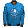 Yap State Bomber Jacket Flag Color With Traditional Patterns