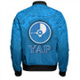 Yap State Bomber Jacket Flag Color With Traditional Patterns