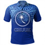 Chuuk State Polo Shirt Flag Color With Traditional Patterns