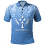 Kosrae Polo Shirt Flag Color With Traditional Patterns