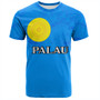 Palau T-Shirt Flag Color With Traditional Patterns
