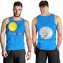 Palau Tank Top Flag Color With Traditional Patterns