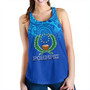 Pohnpei State Women Tank Flag Color With Traditional Patterns