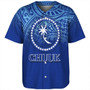 Chuuk State Baseball Shirt Flag Color With Traditional Patterns