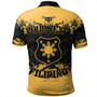 Philippines Filipinos Polo Shirt Custom Grunge Texture Tribal Pattern