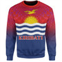 Kiribati Sweatshirt Flag Color With Traditional Patterns