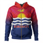 Kiribati Hoodie Flag Color With Traditional Patterns