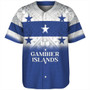 Gambier Islands Baseball Shirt Flag Color With Traditional Patterns