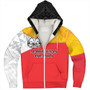 Marquesas Islands Sherpa Hoodie Flag Color With Traditional Patterns