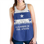 Gambier Islands Women Tank Flag Color With Traditional Patterns