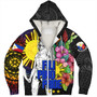 Philippines Filipinos Sherpa Hoodie Lapu-lapu Hero With Philippines Flowers Style