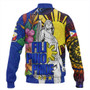 Philippines Filipinos Baseball Jacket Lapu-lapu Hero With Philippines Flowers Style