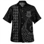 Tuvalu Combo Dress And Shirt Coat Of Arms Kakau Style Grey